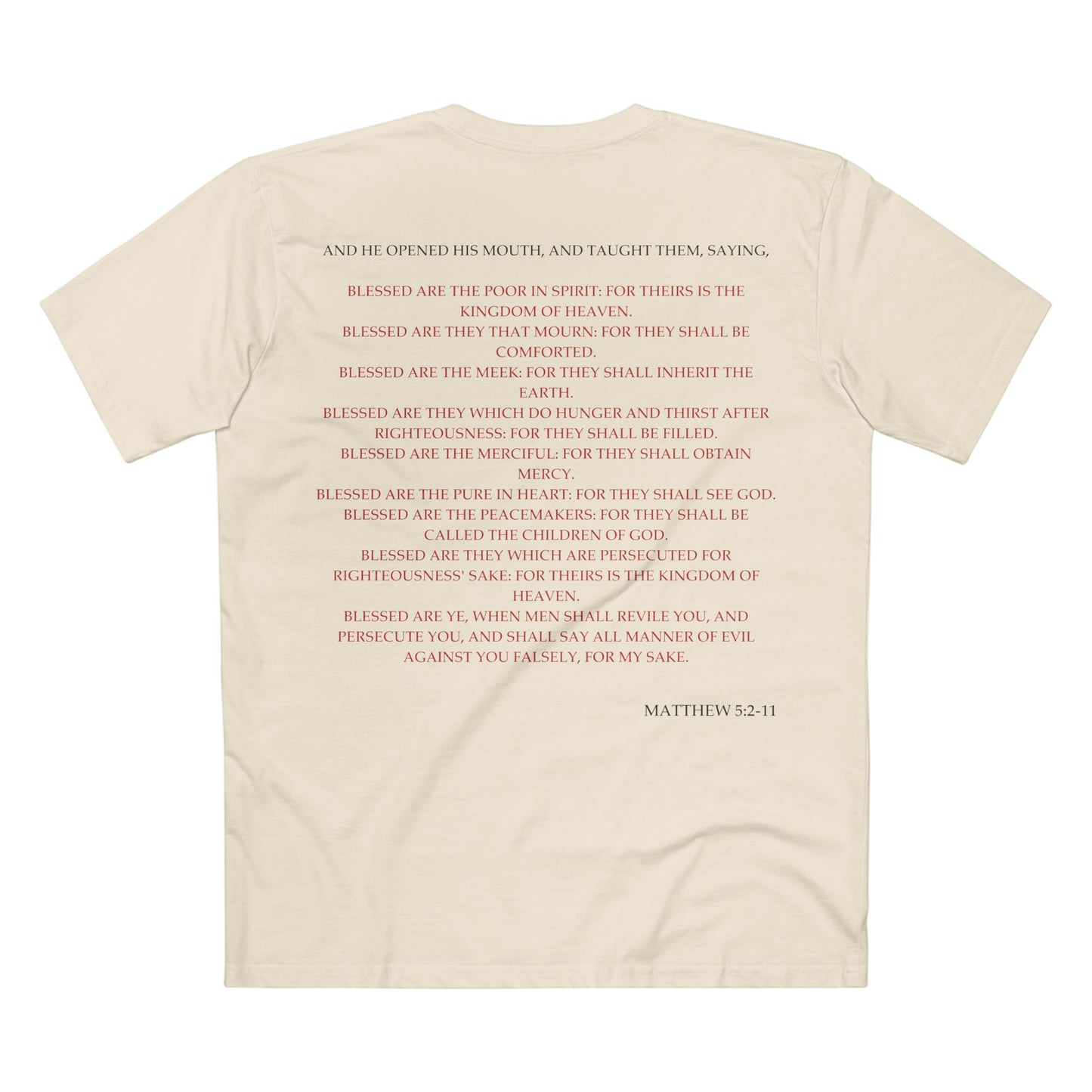 Matthew 5:2-11 - Crewneck T-shirt