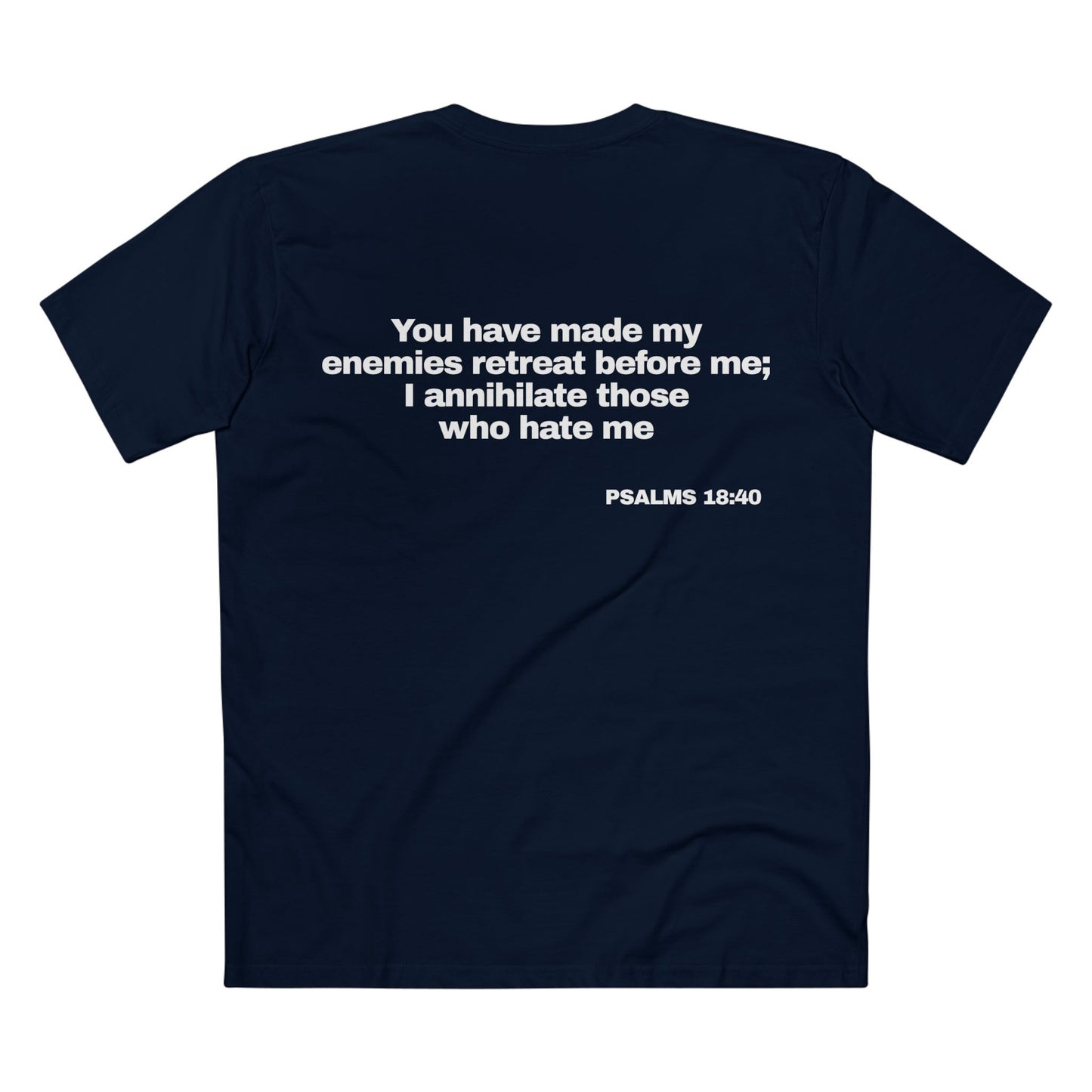 Psalms 18:40 - Crewneck T-shirt (Custom)