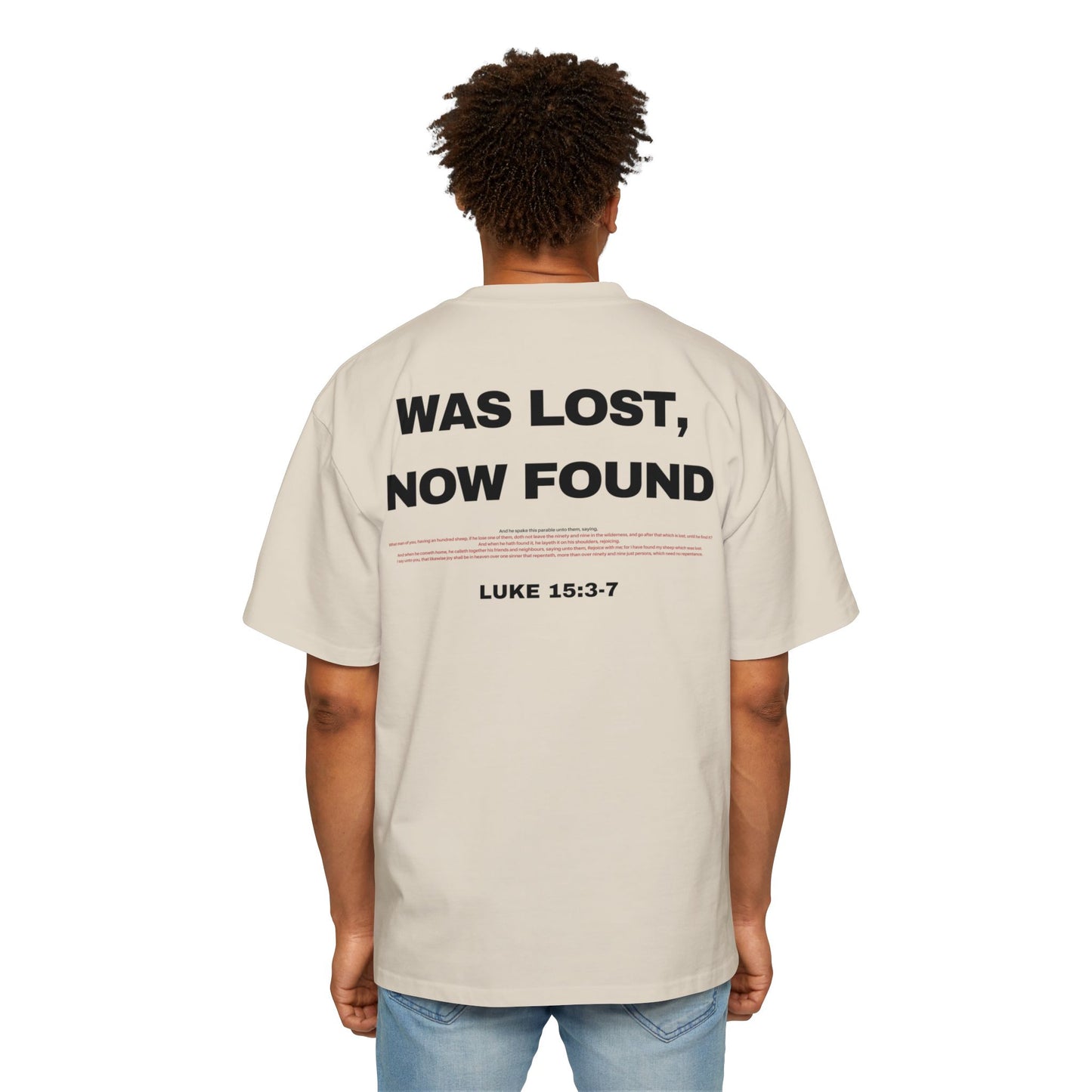 Luke 15:3-7 - Heavy Oversized Tee (Custom)