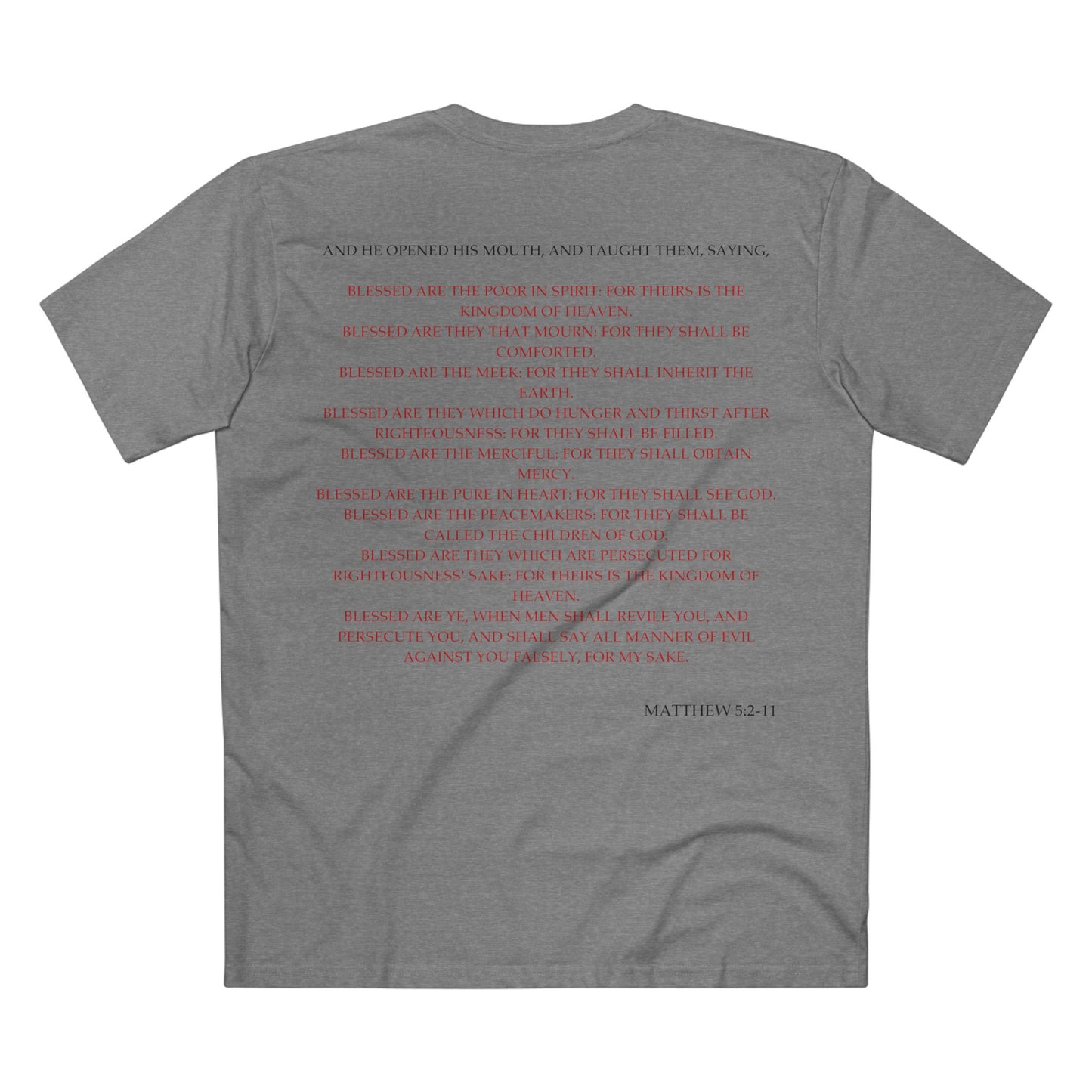Matthew 5:2-11 - Crewneck T-shirt