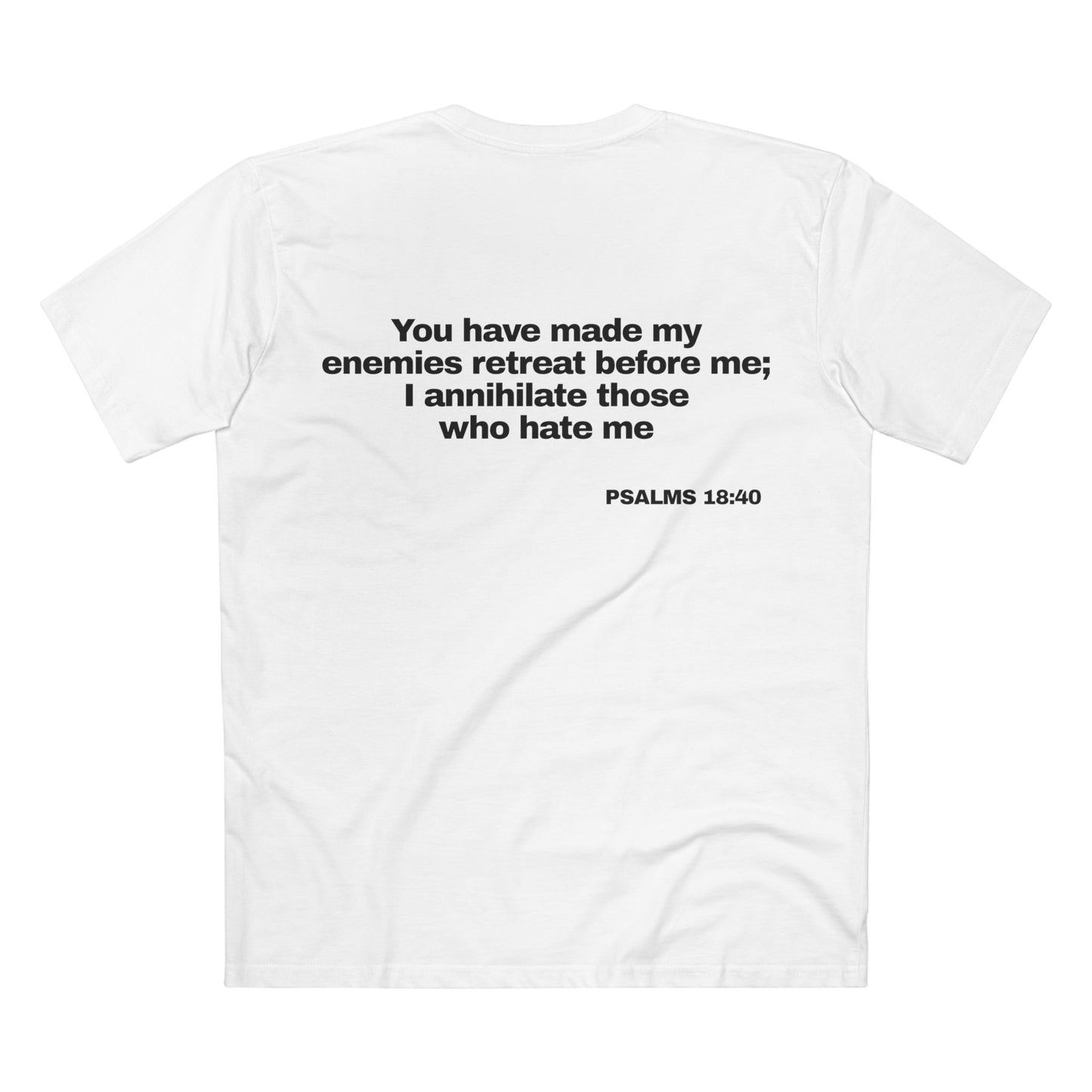 Psalms 18:40 - Crewneck T-shirt (Custom)