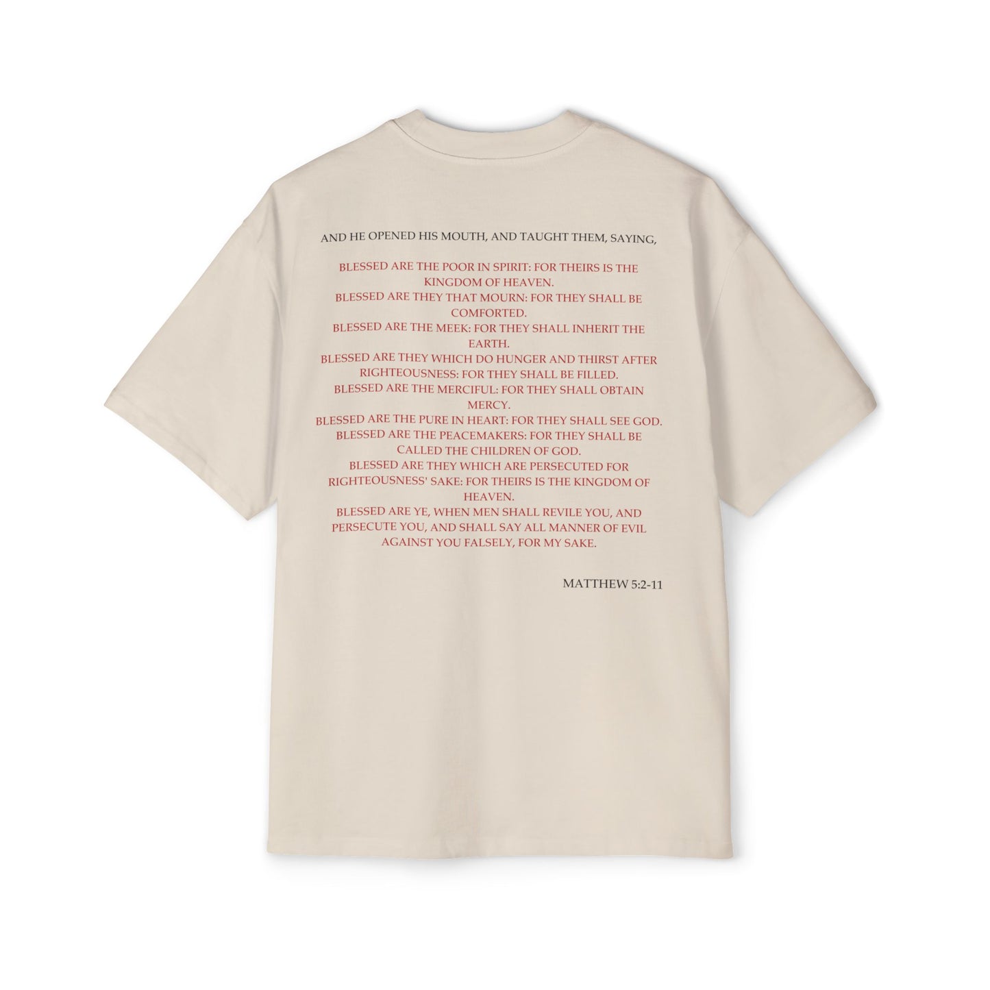 Matthew 5:2-11 - Heavy Oversized Tee