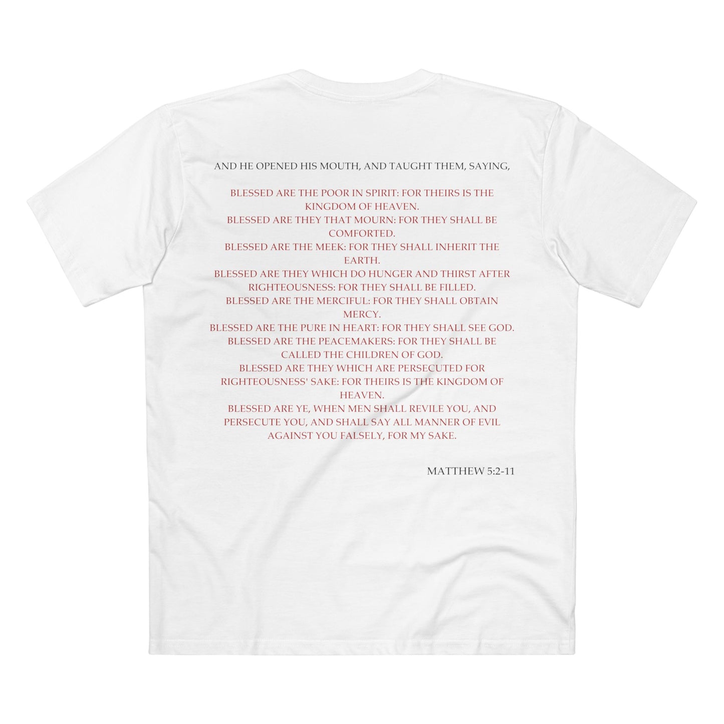Matthew 5:2-11 - Crewneck T-shirt
