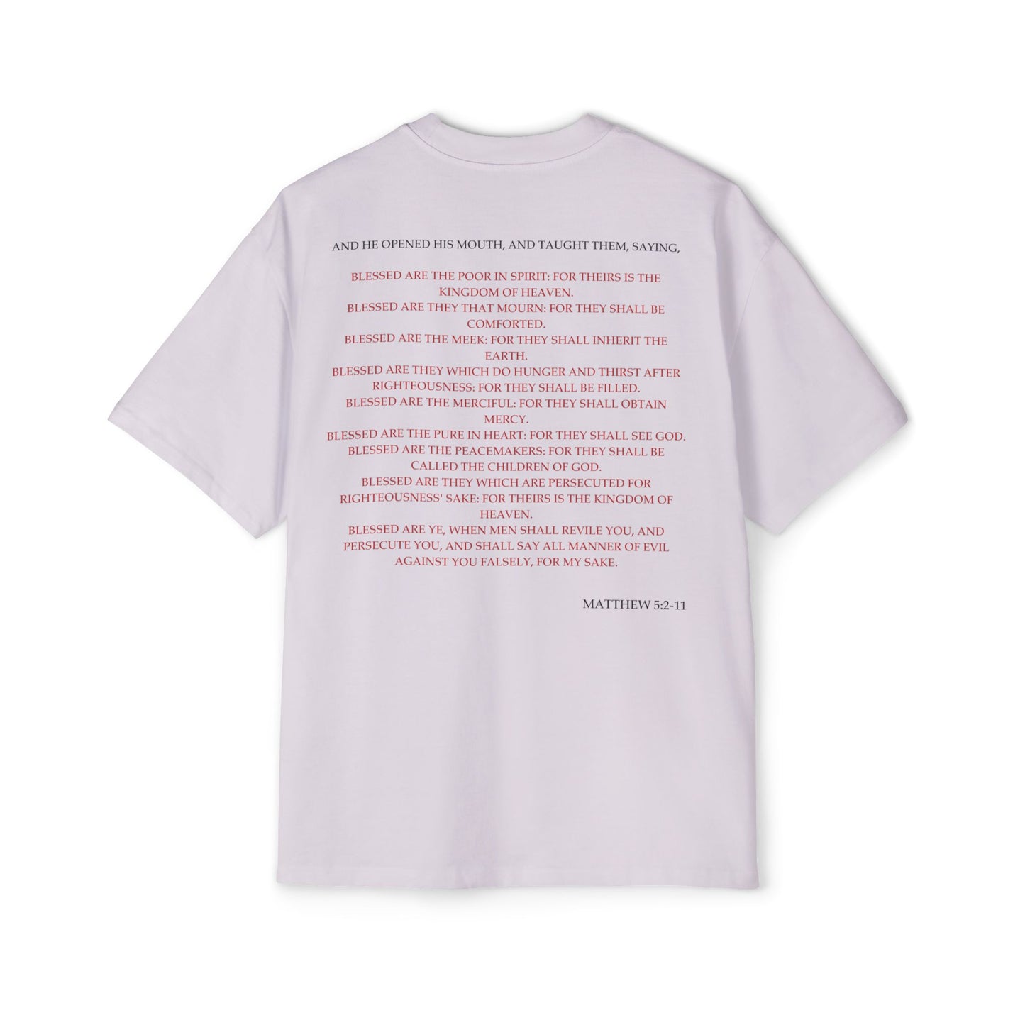 Matthew 5:2-11 - Heavy Oversized Tee