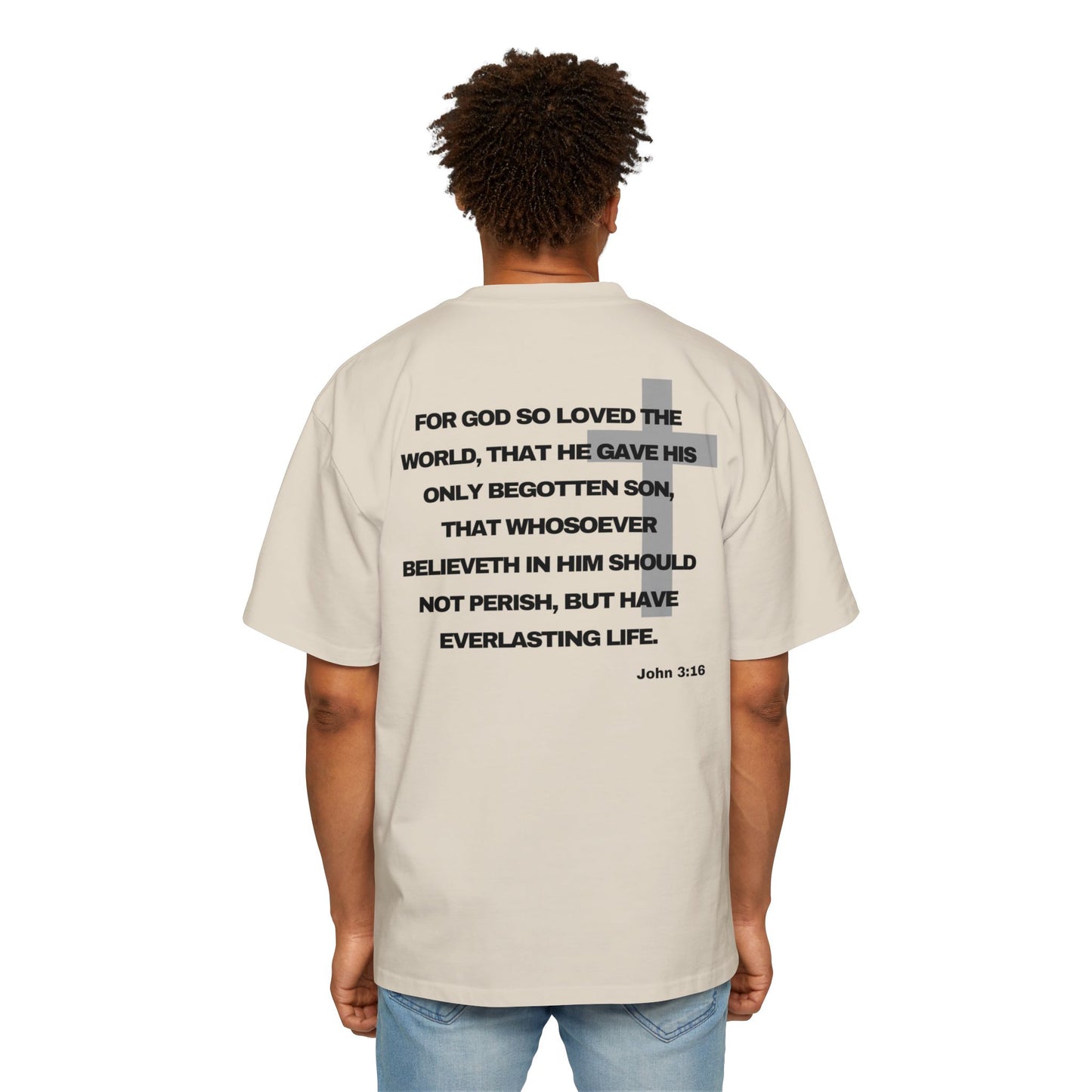 John 3:16 - Heavy Oversized Tee (Custom)