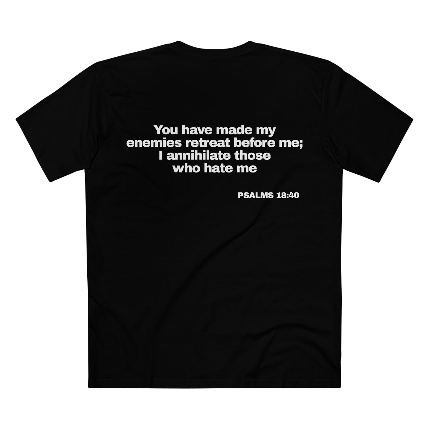 Psalms 18:40 - Crewneck T-shirt (Custom)