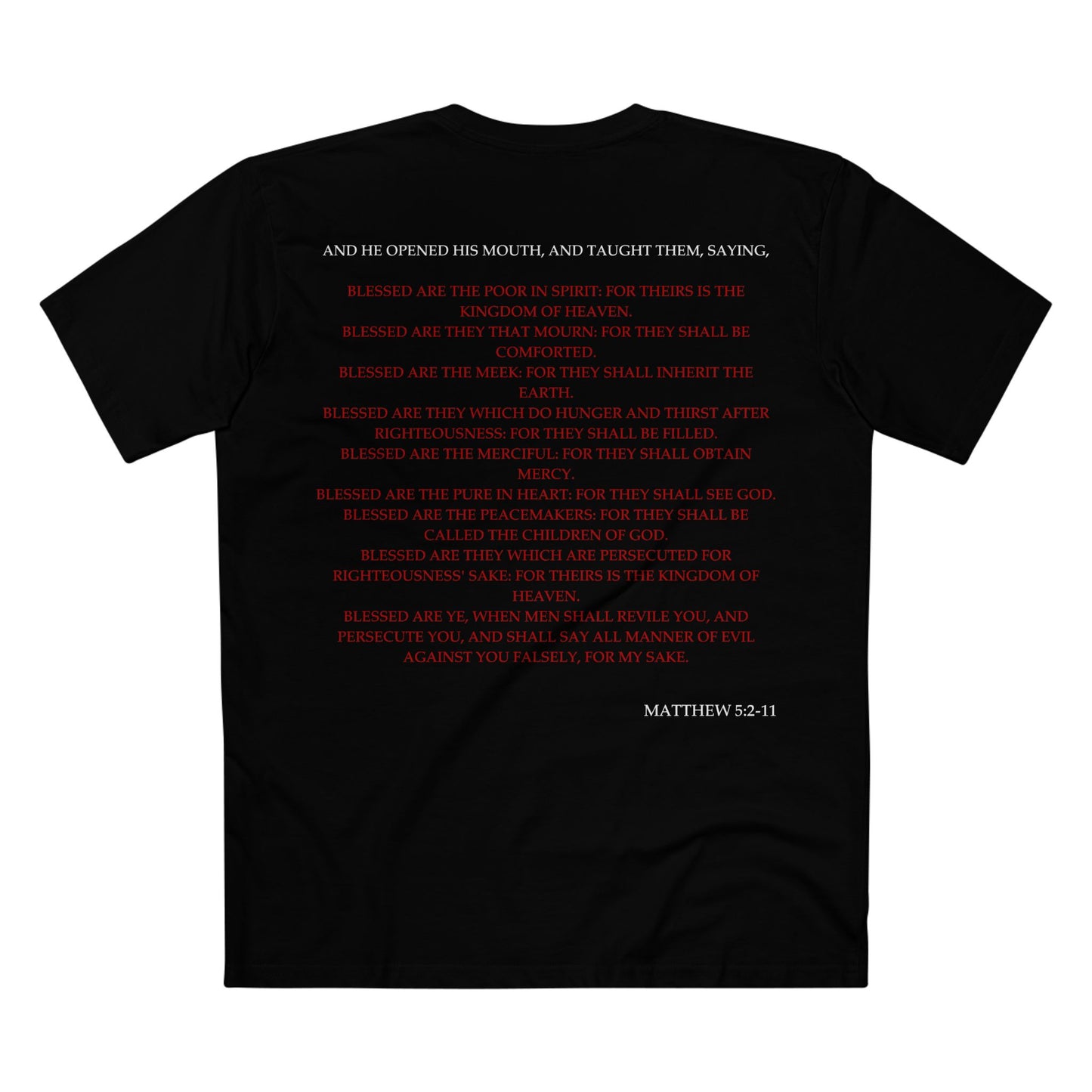 Matthew 5:2-11 - Crewneck T-shirt