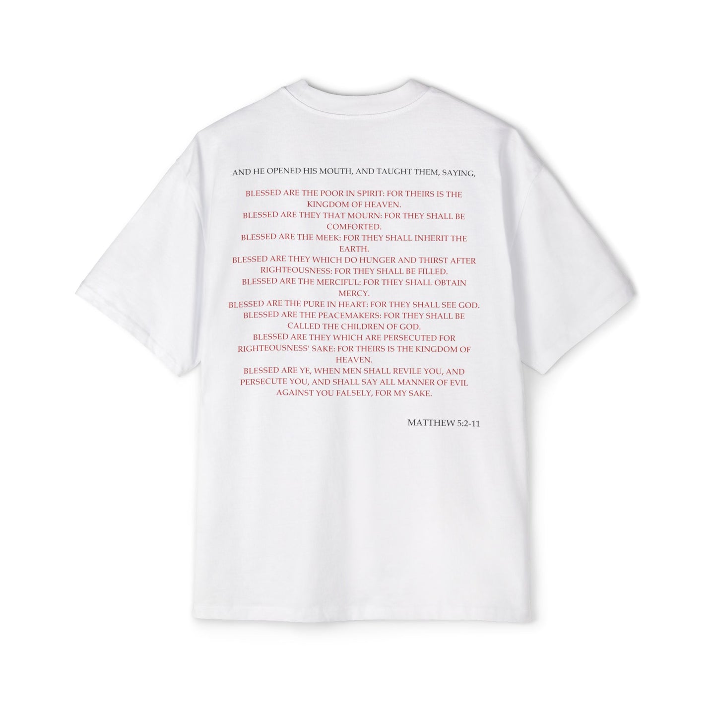 Matthew 5:2-11 - Heavy Oversized Tee
