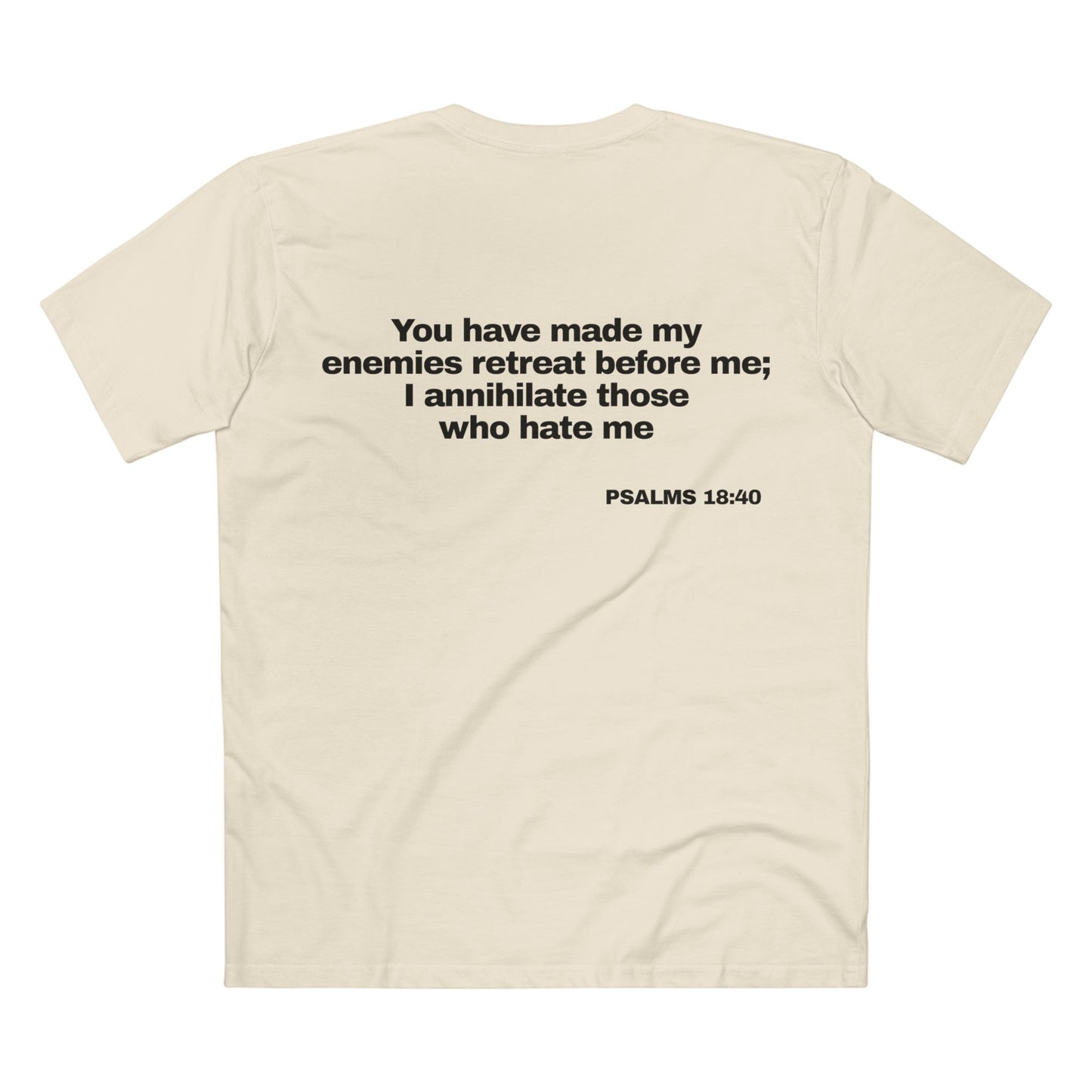 Psalms 18:40 - Crewneck T-shirt (Custom)
