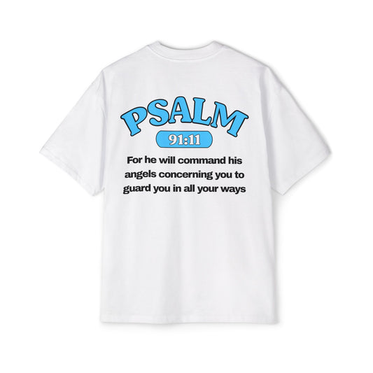 Psalm 91:11 - Heavy Oversized Tee (Custom)