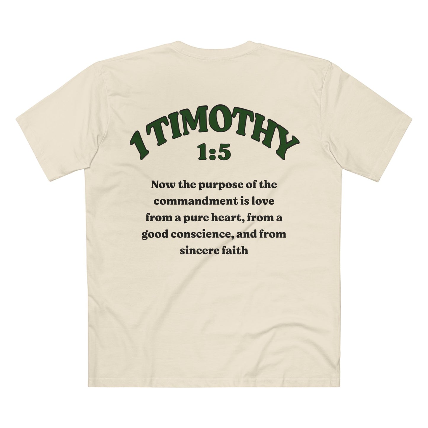 1 Timothy 1:5 - Crewneck T-shirt (Custom)