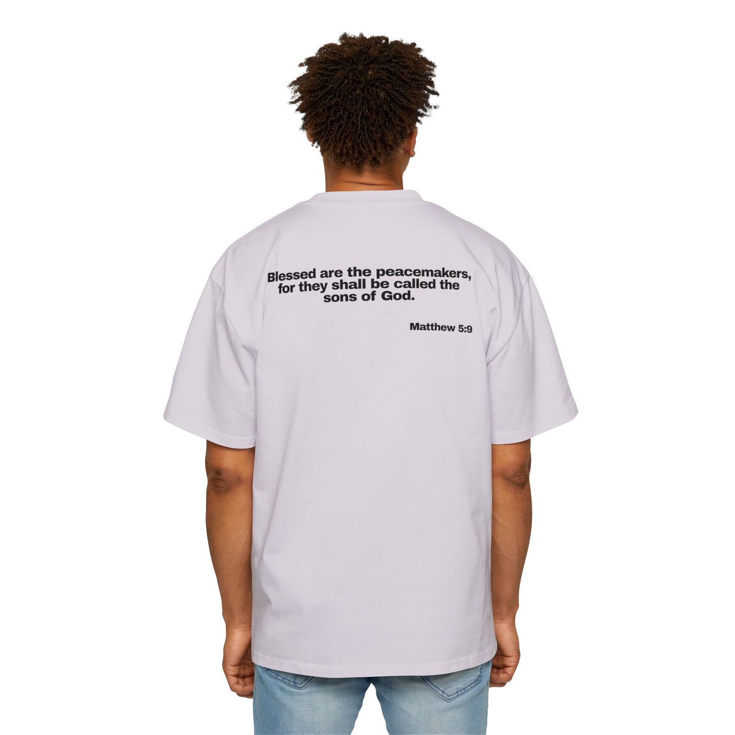 Matthew 5:9 - Heavy Oversized Tee (Custom)